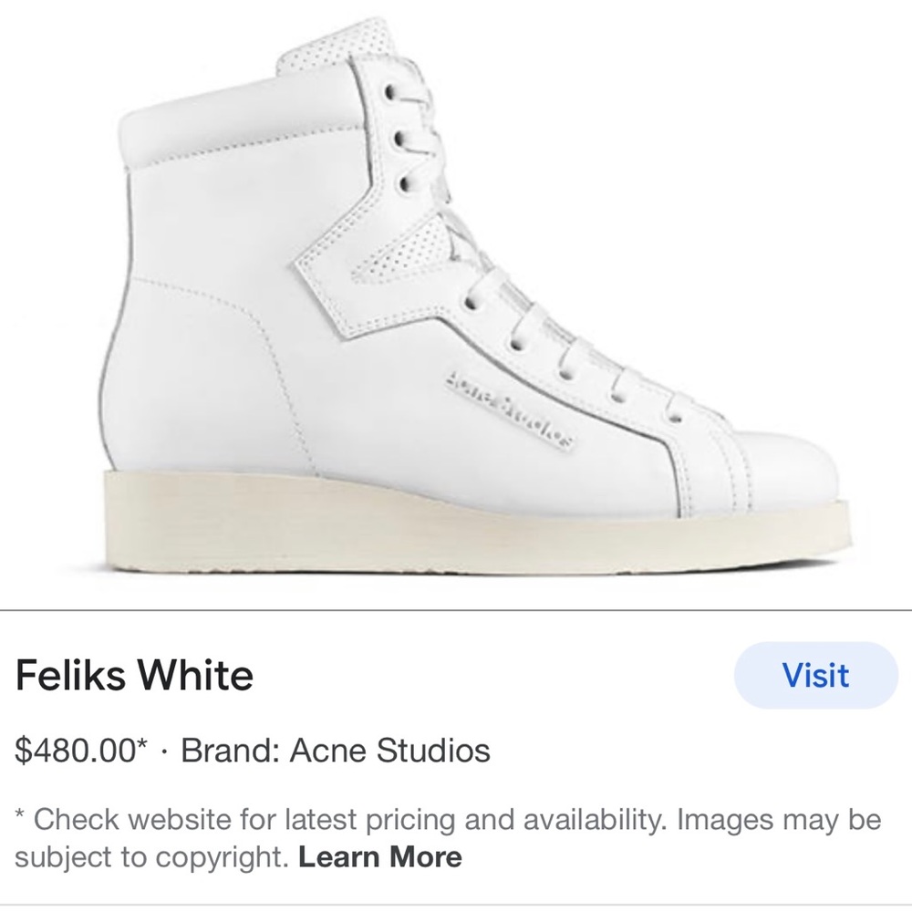 Acne Studios Feliks sneaker size 35 US 5.5/6